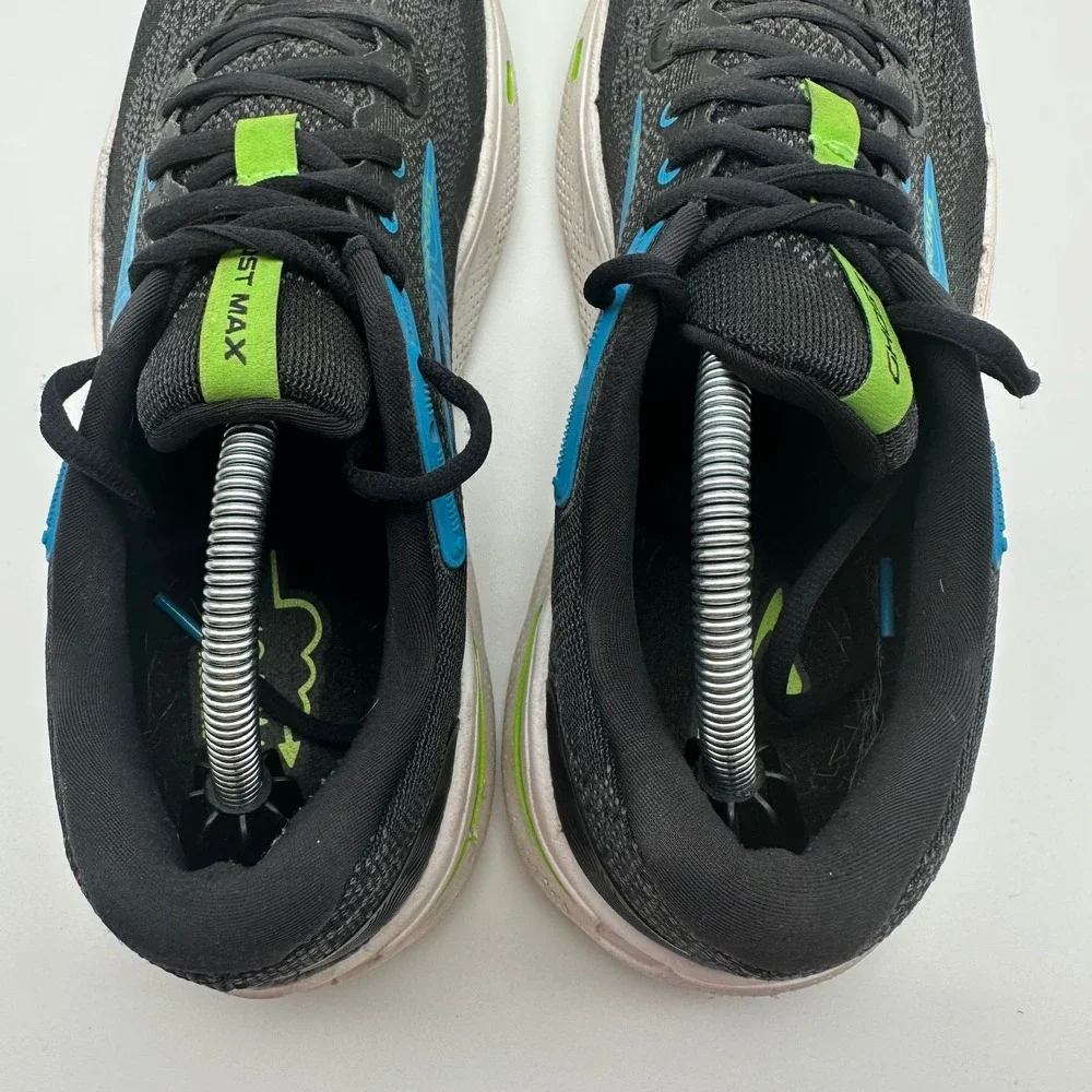 Brooks Ghost Max Mens Shoes Black Blue White Athletic Running Sneakers Size 10.5